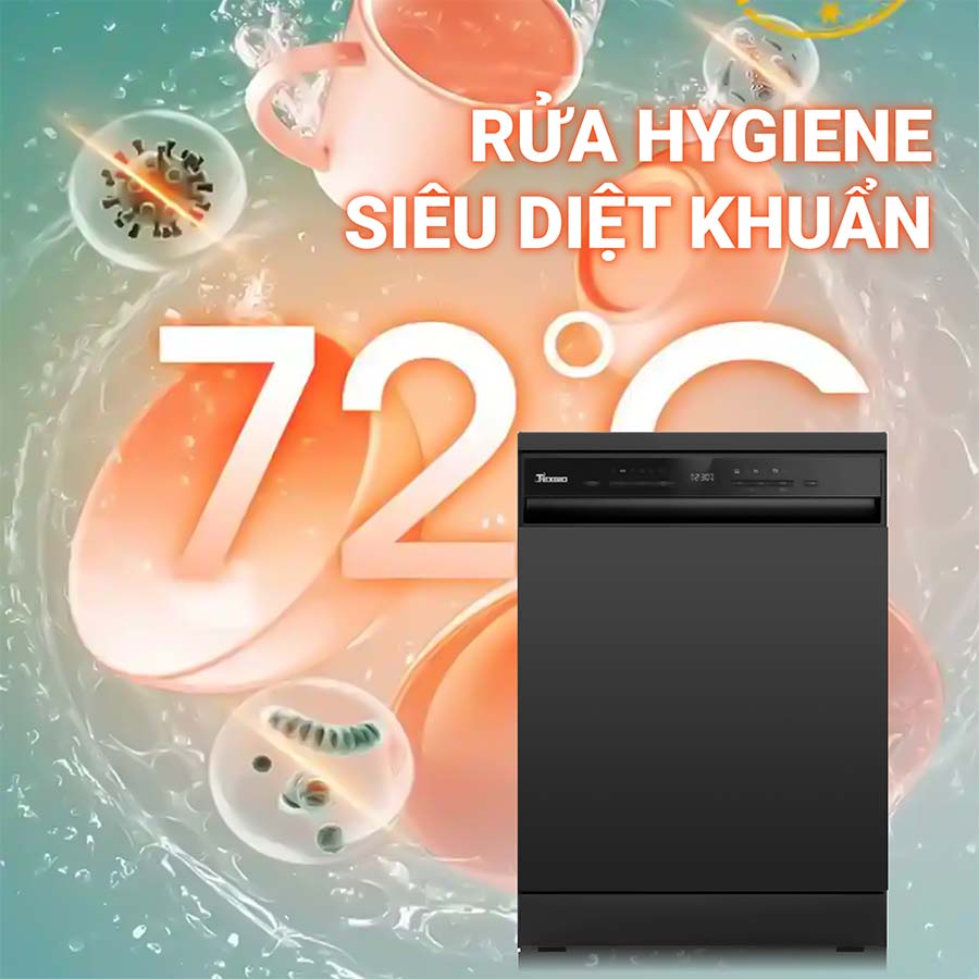 Máy rửa bát 15 bộ Texgio TGD8615BE